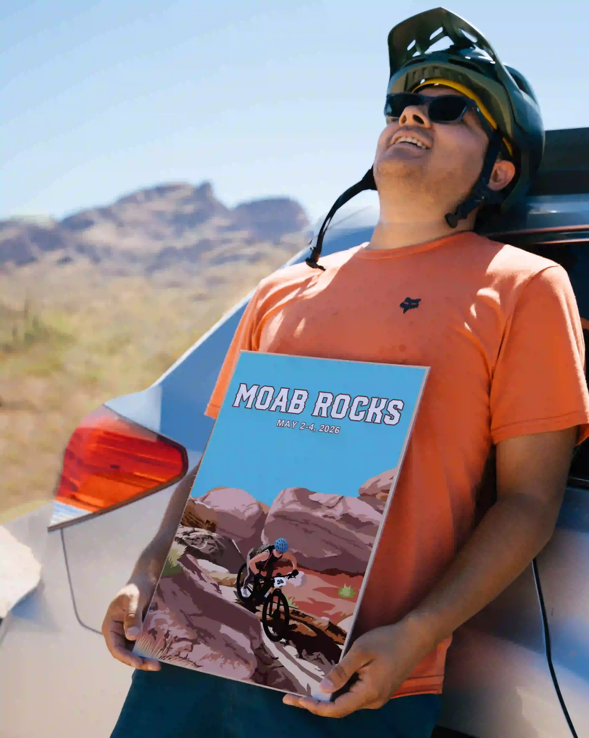 Moab Rocks_with car poster
