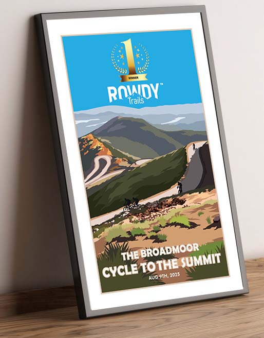 The Broadmoor Cycle to the Summit 2025 poster