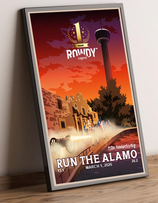 Run the Alamo 2026 Official Finisher Poster