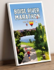 Boise River Marathon_White frame poster